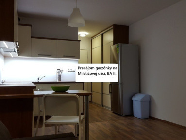  Prenájom garzónky na ulici Miletičova , oproti OC Centrál! Plne zariadenú garzónku 